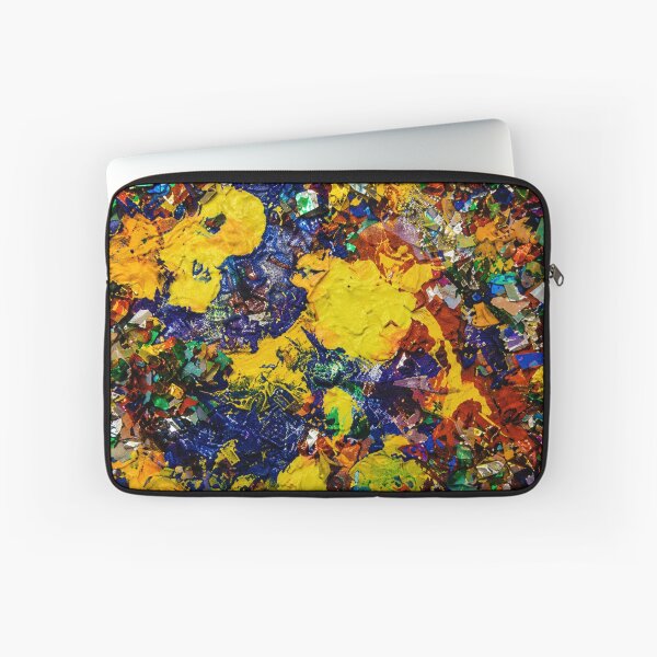 Item preview, Holographic Confetti and Yellow Blue Mixed Media Art designed and sold by THE SPLATTERED HAUS BY SAGE BANKS.