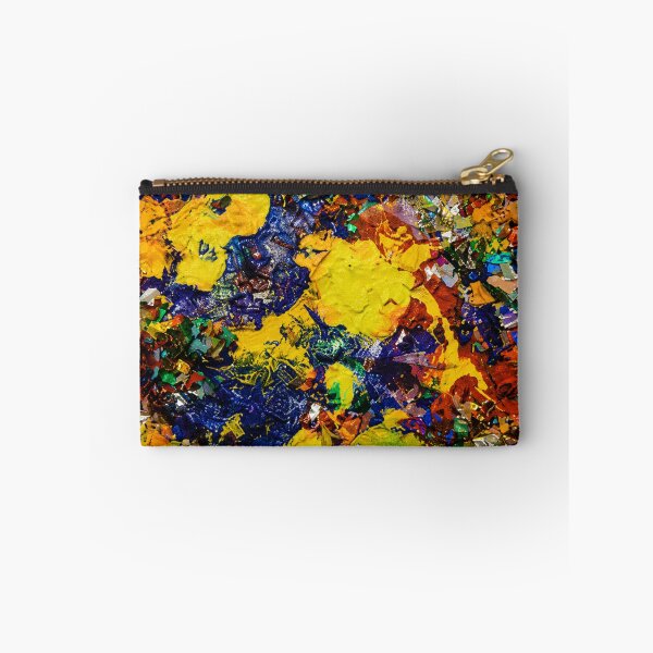 Item preview, Holographic Confetti and Yellow Blue Mixed Media Art designed and sold by THE SPLATTERED HAUS BY SAGE BANKS.