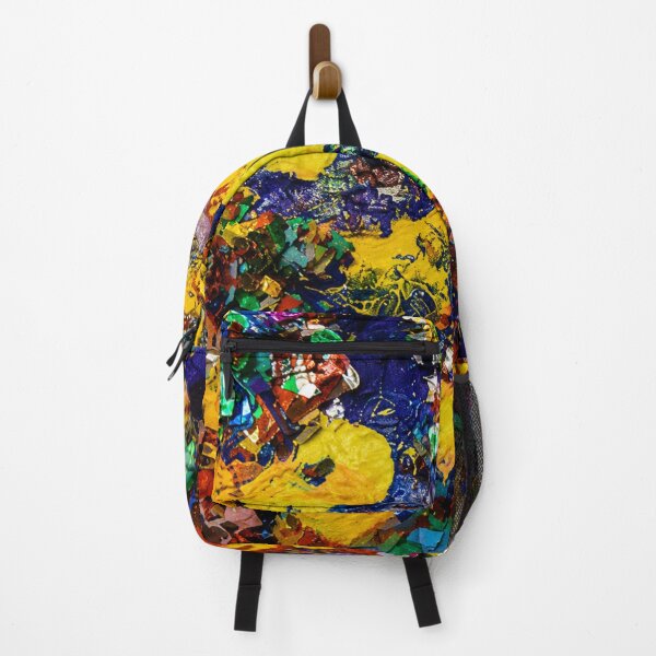 Item preview, Holographic Confetti and Yellow Blue Mixed Media Art designed and sold by THE SPLATTERED HAUS BY SAGE BANKS.
