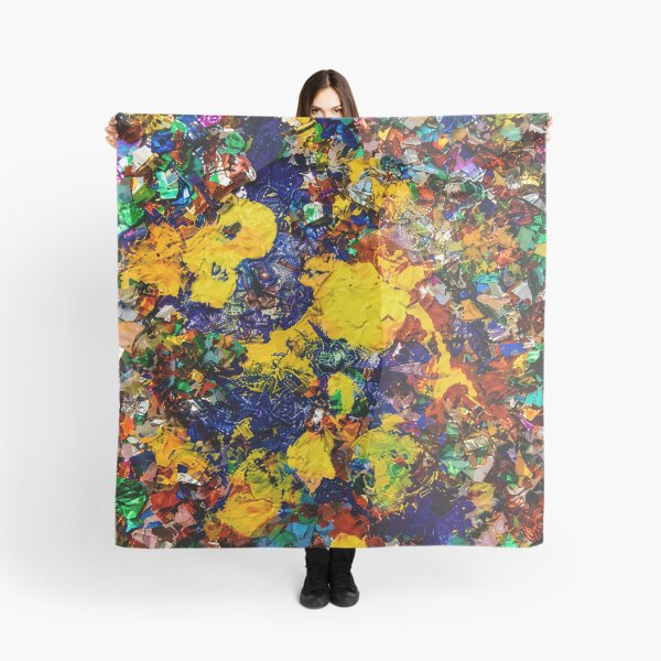 Item preview, Holographic Confetti and Yellow Blue Mixed Media Art designed and sold by THE SPLATTERED HAUS BY SAGE BANKS.