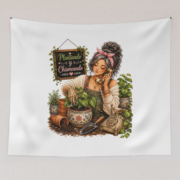 Item preview, Plant Mom Plantando y Chismeando designed and sold by CottageGardenCo.