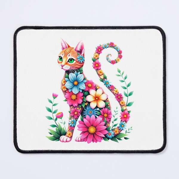 Item preview, Floral Cat – Colorful Flower Garden Cat designed and sold by Awarrie.