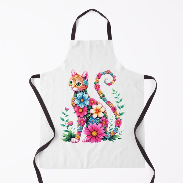 Item preview, Floral Cat – Colorful Flower Garden Cat designed and sold by Awarrie.