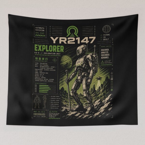 Item preview, YEAR 2147 Futuristic Cyberpunk Sci-Fi Streetwear  designed and sold by TEEJAMBOREE.