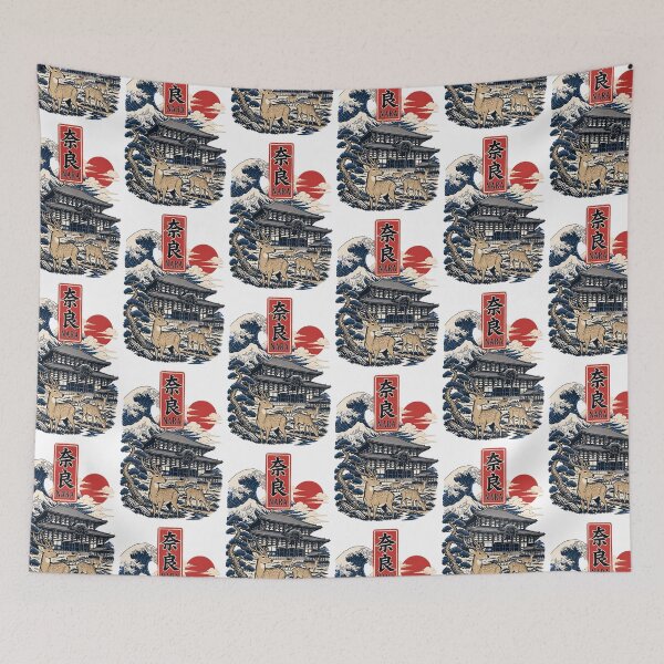 Item preview, Nara Japan Vintage Travel Tourism Art designed and sold by TravelersGems.