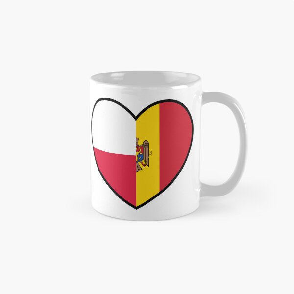 Item preview, Flag Heart - Poland Moldova designed and sold by SpaceJunkLtd.