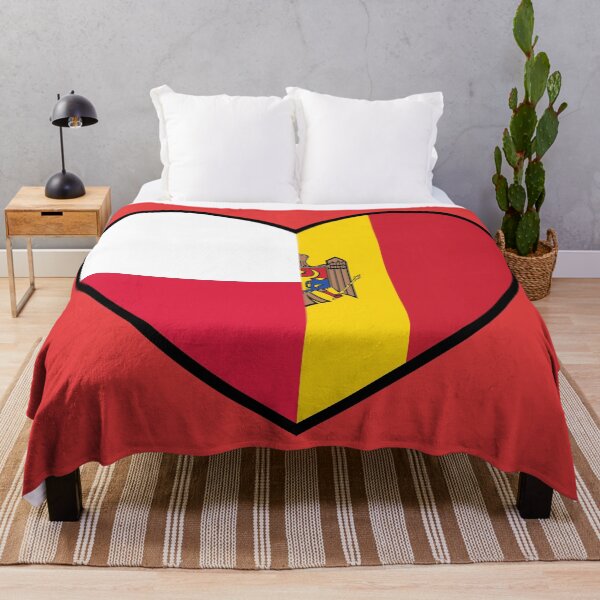 Item preview, Flag Heart - Poland Moldova designed and sold by SpaceJunkLtd.