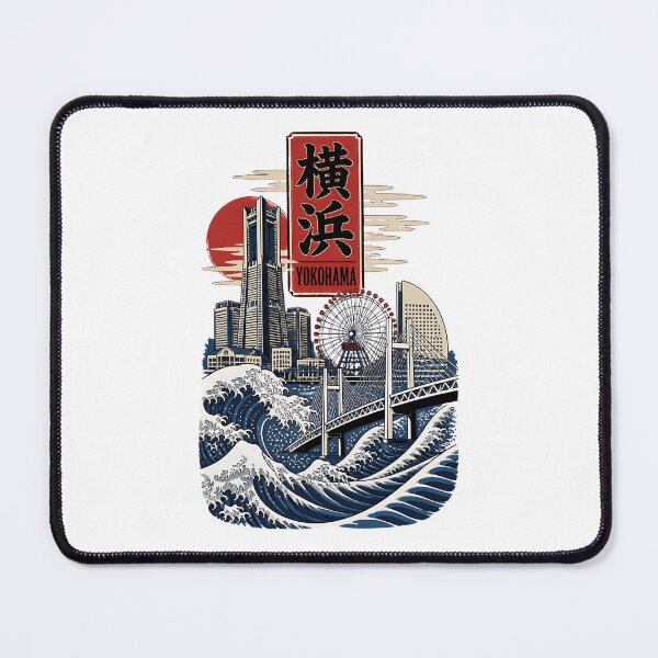 Item preview, Yokohama Japan Vintage Travel Tourism Art designed and sold by TravelersGems.
