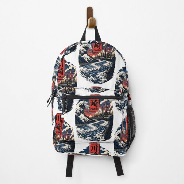 Item preview, Kawasaki Japan Vintage Travel Tourism Art designed and sold by TravelersGems.