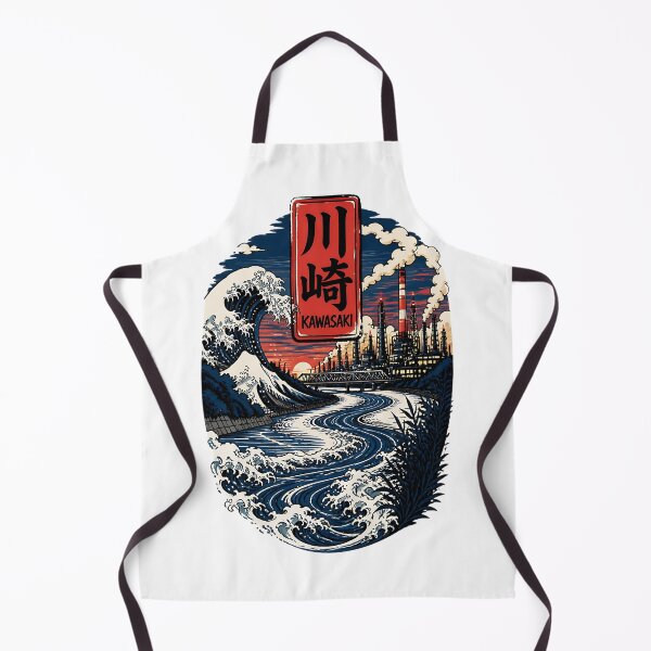 Item preview, Kawasaki Japan Vintage Travel Tourism Art designed and sold by TravelersGems.