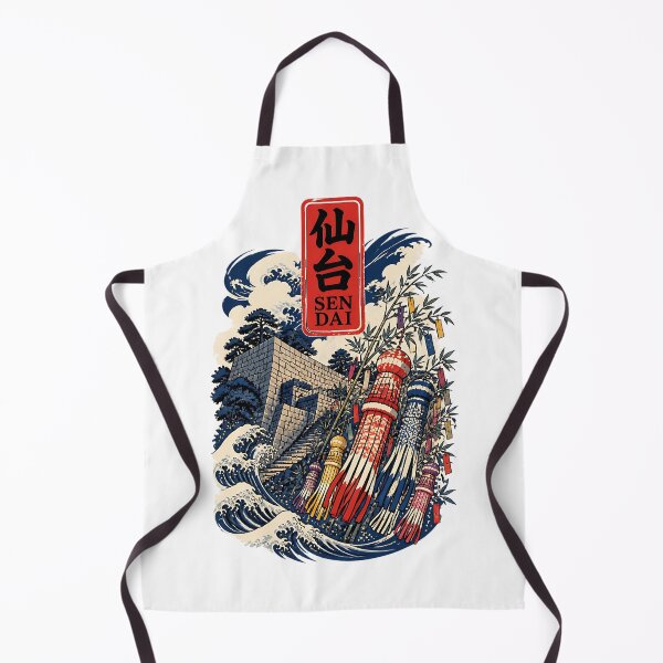 Item preview, Sendai Japan Vintage Travel Tourism Art designed and sold by TravelersGems.