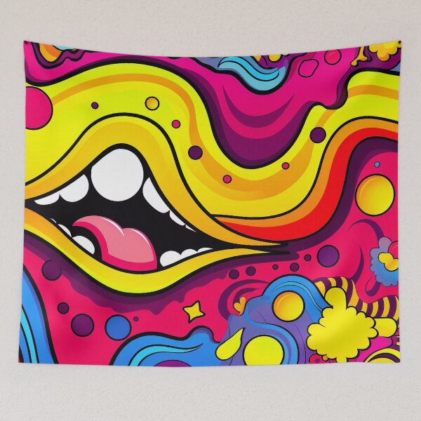 Item preview, Pop Art Whimsical Mouth, Teeth, Tongue Colorful Design designed and sold by DEC02.
