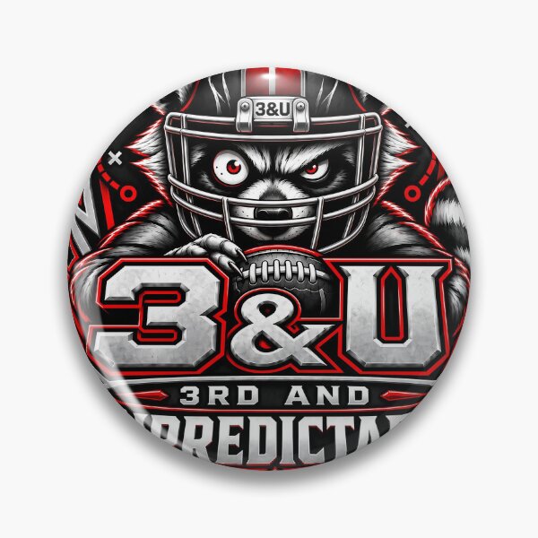 Item preview, 3rd and Unpredictable Raccoon Football designed and sold by gahteeriffico.