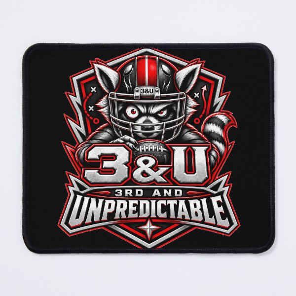 Item preview, 3rd and Unpredictable Raccoon Football designed and sold by gahteeriffico.