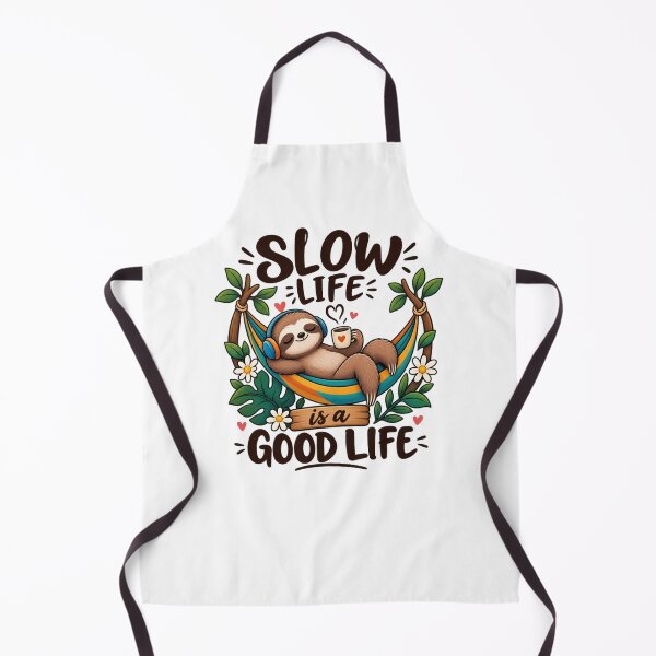 Item preview, Slow Life Is a Good Life – Cute Sloth Hammock Coffee Cozy Lifestyle designed and sold by khadijaAchaki.