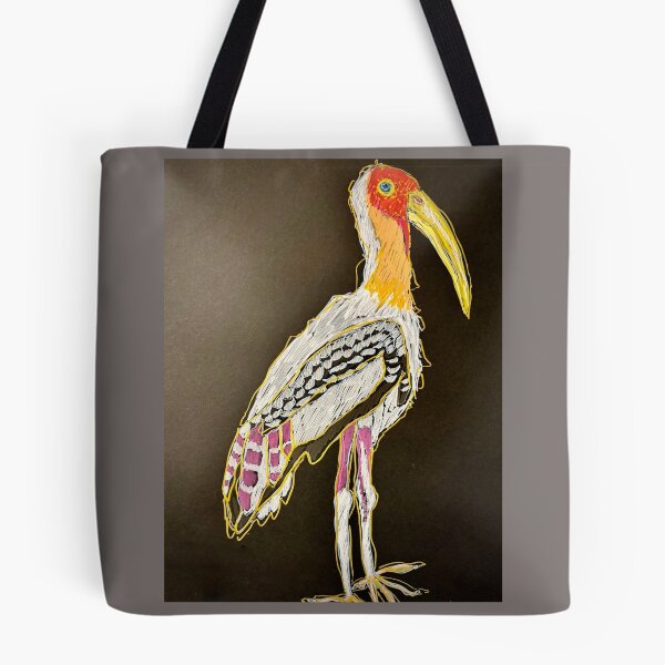 Item preview, painted stork designed and sold by junehog.