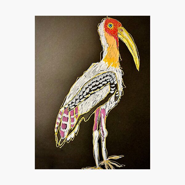 Item preview, painted stork designed and sold by junehog.