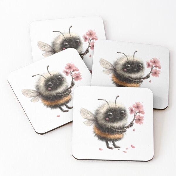Item preview, Cute Bumblebee with Cherry Blossoms designed and sold by vanndhi.