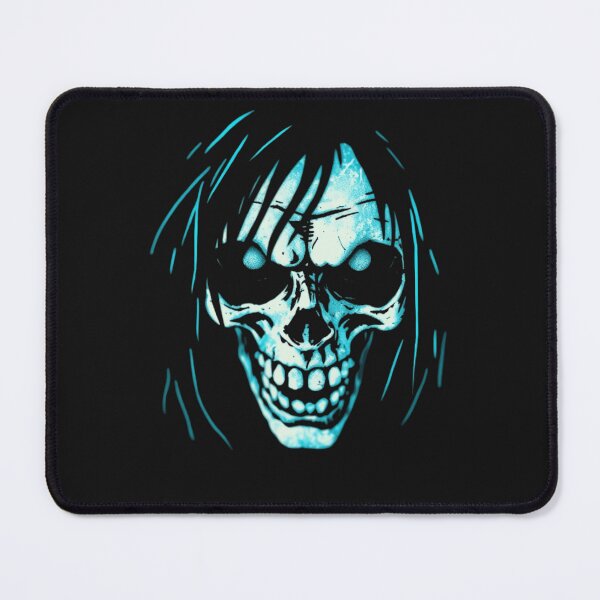 Item preview, Neon Electric Blue Glow Zombie Skull Art designed and sold by ERODED SELF.