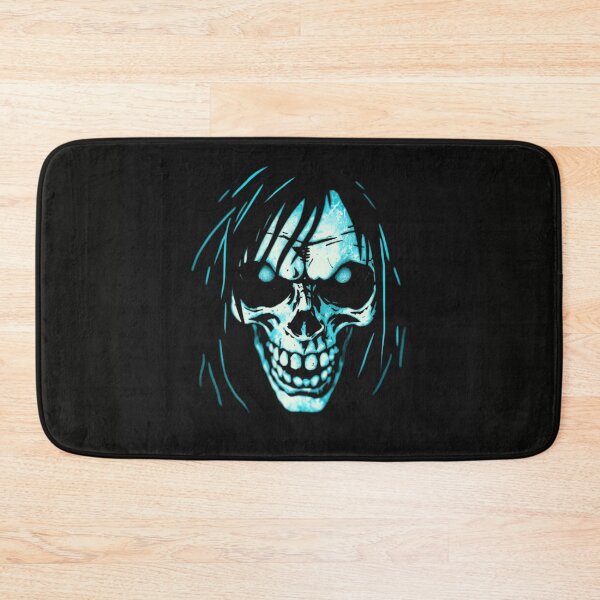 Item preview, Neon Electric Blue Glow Zombie Skull Art designed and sold by ERODED SELF.