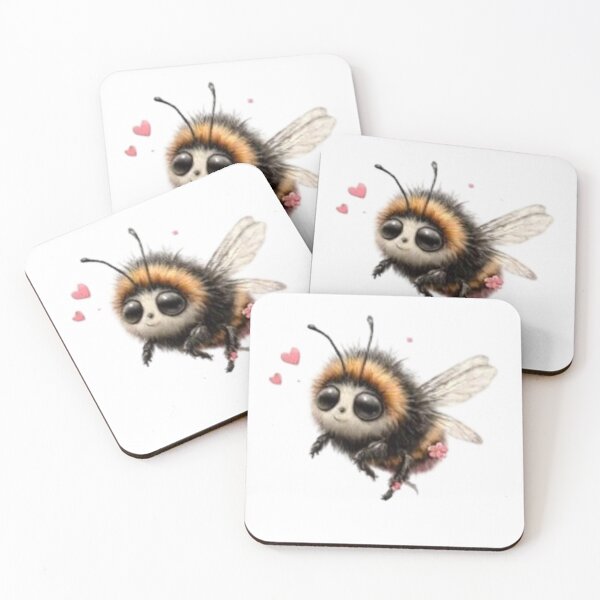 Item preview, Cute Bee with Heart Accents designed and sold by vanndhi.