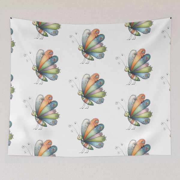 Item preview, Colorful Cartoon Butterfly designed and sold by vanndhi.