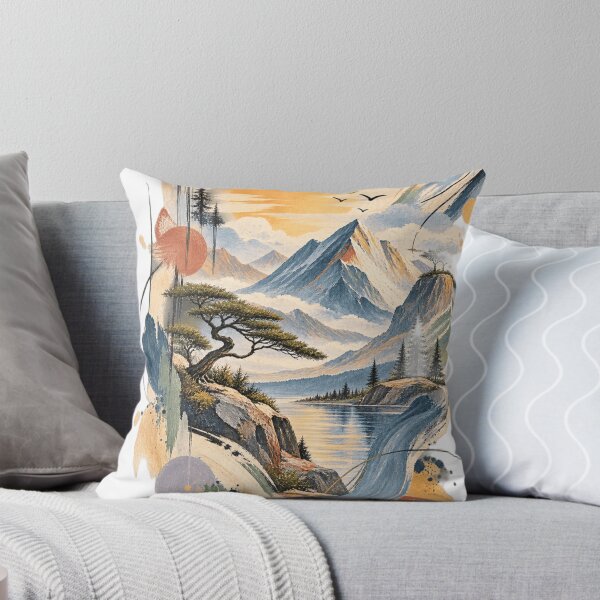 Item preview, Abstract Mountain Landscape Backpack | Artistic Nature Design designed and sold by Zosera.