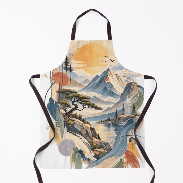 Item preview, Abstract Mountain Landscape Backpack | Artistic Nature Design designed and sold by Zosera.