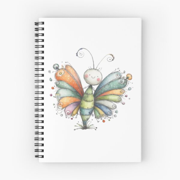 Item preview, Whimsical Multicolored Butterfly Character designed and sold by vanndhi.