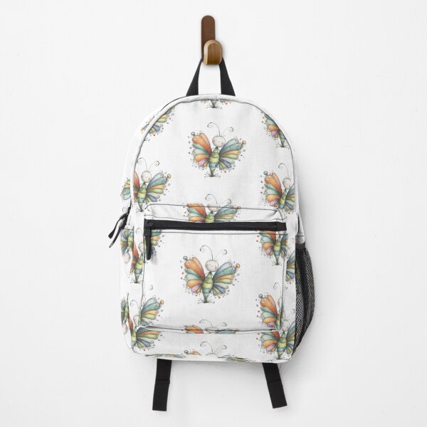 Item preview, Whimsical Multicolored Butterfly Character designed and sold by vanndhi.