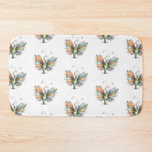 Item preview, Whimsical Multicolored Butterfly Character designed and sold by vanndhi.