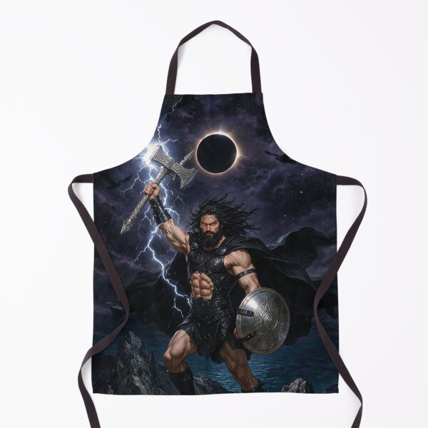Item preview, [OC] I illustrated Thor based on ancient lore (jet-black hair and eyes of fire), instead of the popular blonde/movie versions. What do you think? designed and sold by Resilient Mythos.