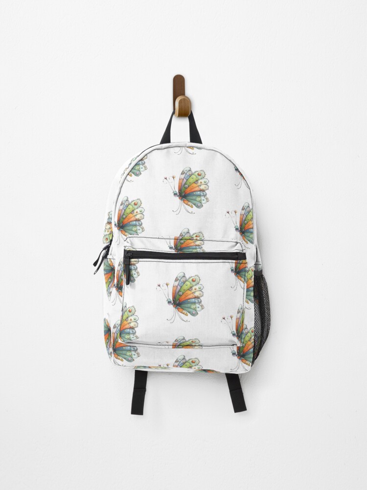 Thumbnail 1 of 3, Backpack, Colorful Patterned Butterfly designed and sold by vanndhi.