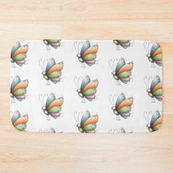 Item preview, Colorful Butterfly on Black Background designed and sold by vanndhi.