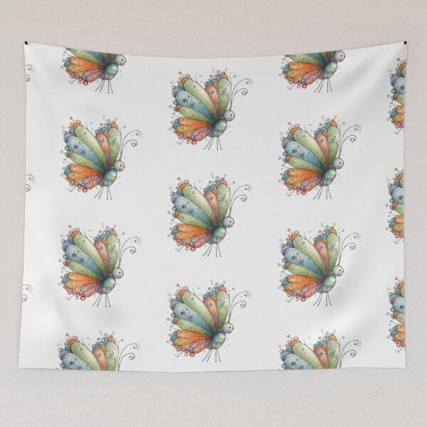Item preview, Colorful Whimsical Butterfly designed and sold by vanndhi.