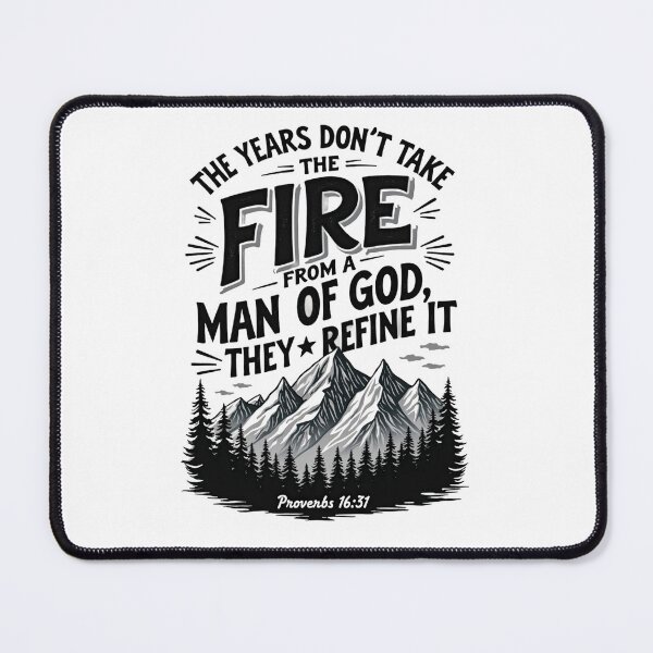 Item preview, Refined Strength Christian Mountain Art – Inspirational Proverbs 16:31 Scripture Design for Men of God designed and sold by graceformen.