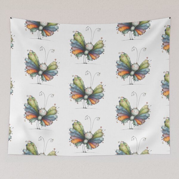 Item preview, Colorful Cartoon Butterfly designed and sold by vanndhi.
