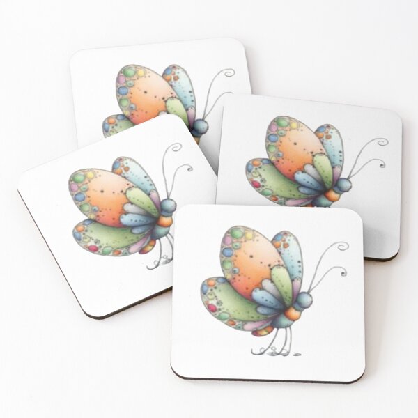 Item preview, Colorful Butterfly on Black Background designed and sold by vanndhi.
