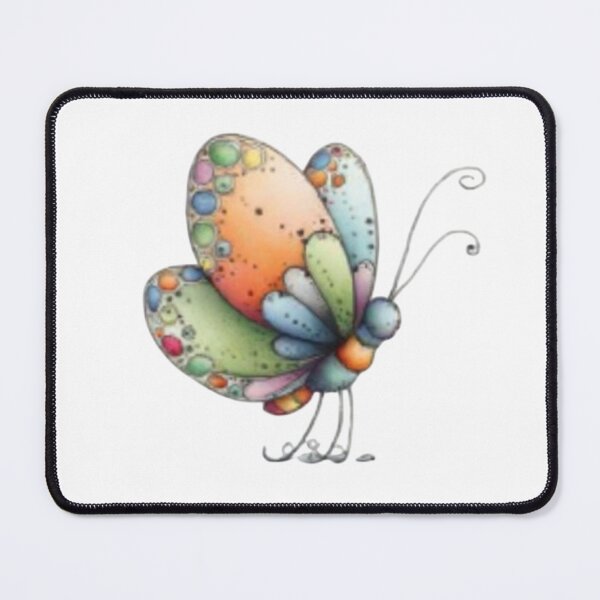 Item preview, Colorful Butterfly on Black Background designed and sold by vanndhi.