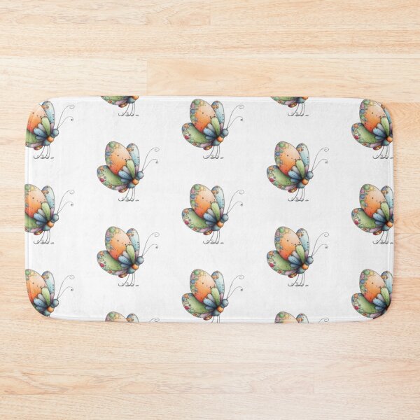Item preview, Colorful Butterfly on Black Background designed and sold by vanndhi.