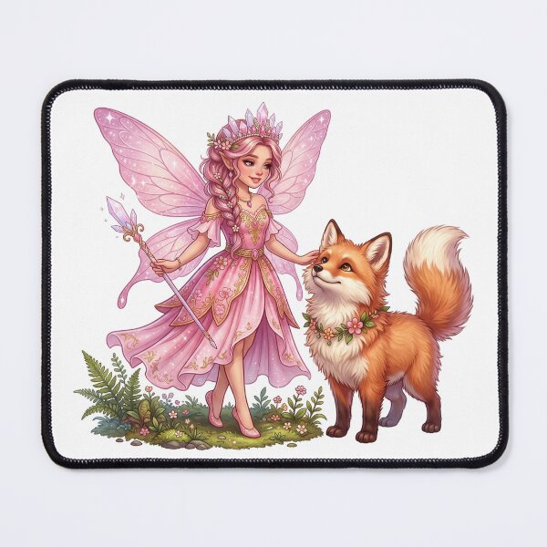 Item preview, Pink Crystal Fairy with Woodland Fox designed and sold by butterflies-new.