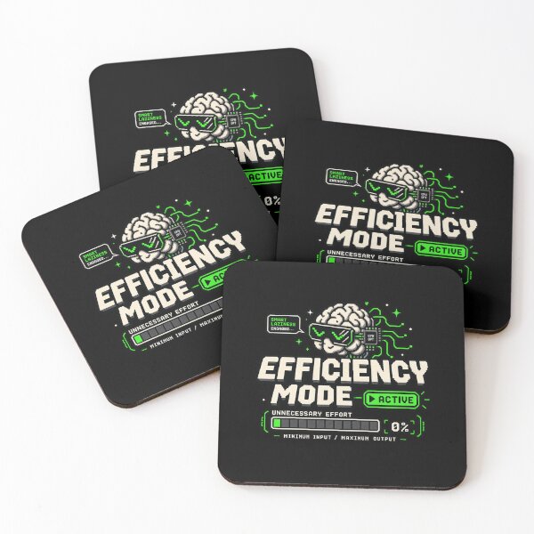 Item preview, Smart Laziness – Efficiency Mode Active Pixel Humor designed and sold by Mad Factory Designs.