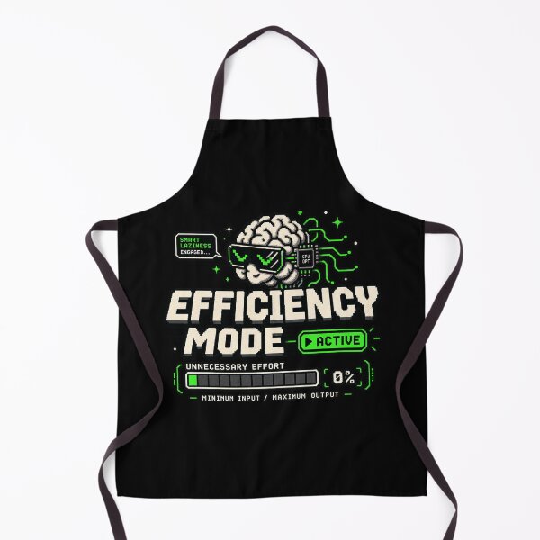 Item preview, Smart Laziness – Efficiency Mode Active Pixel Humor designed and sold by Mad Factory Designs.