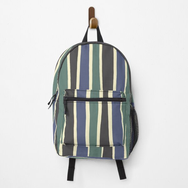 Item preview, Imperfect stripe-Black, green and blue designed and sold by Pattern Petals.