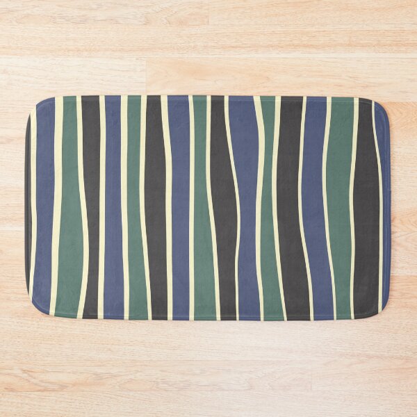 Item preview, Imperfect stripe-Black, green and blue designed and sold by Pattern Petals.