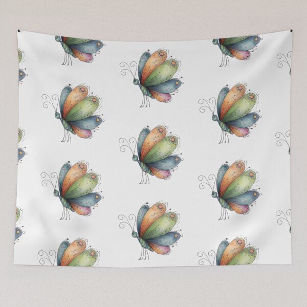 Item preview, Colorful Butterfly Illustration designed and sold by vanndhi.