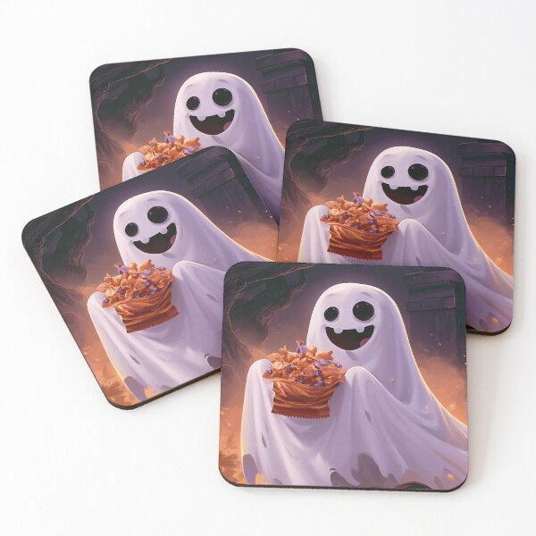 Item preview, Cute Happy Halloween Ghost Sharing Sweet Candy Magic Everywhere designed and sold by EL-Lebedenko.