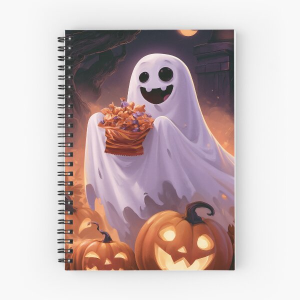 Item preview, Cute Happy Halloween Ghost Sharing Sweet Candy Magic Everywhere designed and sold by EL-Lebedenko.