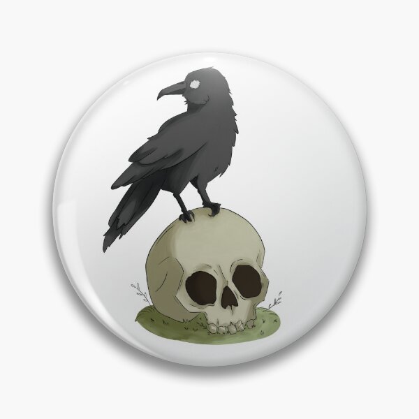 Item preview, Halloween | Crow and Skull illustration  designed and sold by Halo Design.
