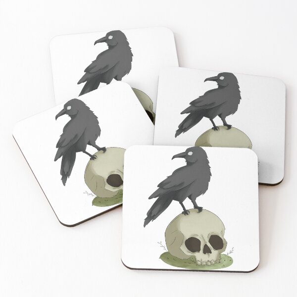 Item preview, Halloween | Crow and Skull illustration  designed and sold by Halo Design.